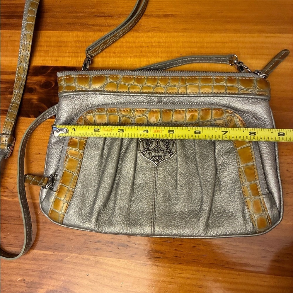Brighton Silver and Gold Crossbody Bag Good Pre Owned Condition - Picture 4 of 13